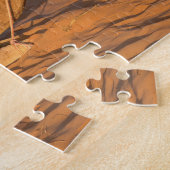 Camels in de woestijn van Oman Wahiba Legpuzzel (Zijkant)