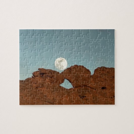 Camels kussen onder Moon Legpuzzel (Horizontaal)