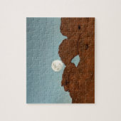 Camels kussen onder Moon Legpuzzel (Verticaal)