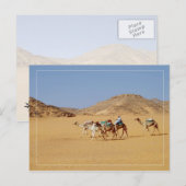 Camels nabij Wadi El-Seboua Temple, Egypte Briefkaart (Voorkant / Achterkant)