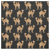 Camels Print Fabric Black Stof (Swatch)