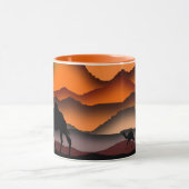 Camels Silhouette - Desert Sunset - Schilderen Mok (Midden)