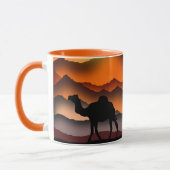 Camels Silhouette - Desert Sunset - Schilderen Mok (Links)