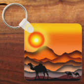 Camels Sleutelhanger Beauful Desert Sunset (Voorkant)