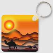 Camels Sleutelhanger Beauful Desert Sunset (Achterkant)