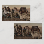 Camels stoppen in de woestijn, Heilige Land Ph Visitekaartje (Voorkant / Achterkant)