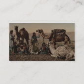 Camels stoppen in de woestijn, Heilige Land Ph Visitekaartje (Achterkant)