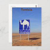 Camels-teken, Tunesië Briefkaart (Voorkant / Achterkant)