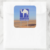 Camels-teken, Tunesië Vierkante Sticker (Tas)
