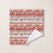 Camels Train, Camels Pattern, camel print Bad Handdoek (Wasdoekje)