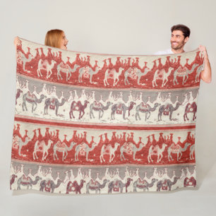 Camels Train, Camels Pattern, camel print Fleece Deken