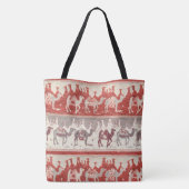 Camels Train, Camels Pattern, woestijnpatroon Tote Bag (Achterkant)