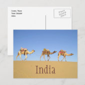 Cameltrein, Thar Desert Briefkaart (Voorkant / Achterkant)