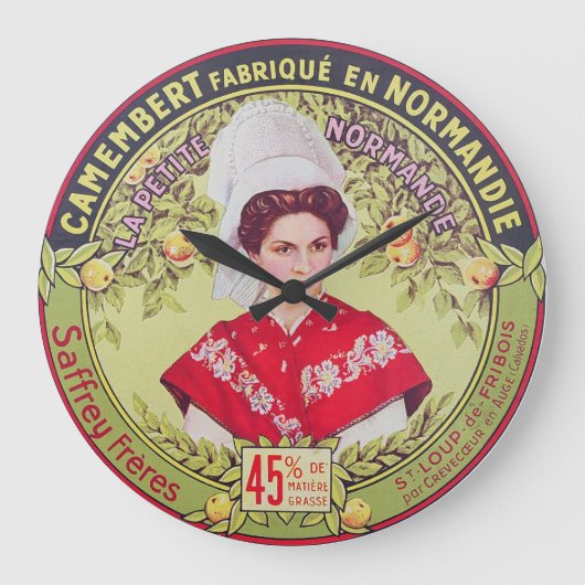Camembert Cheese,  Frans label. Grote Klok (Voorkant)