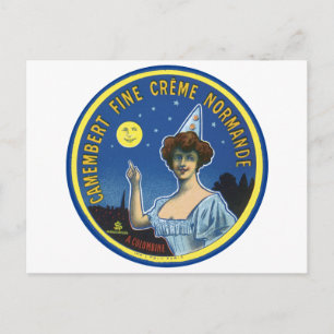 Camembert Fine Creme Normandie Label Briefkaart