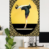 Cameo Art Deco Poster (Thuiskantoor)
