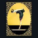 Cameo Art Deco Poster<br><div class="desc">Ik heb een oud beeld genomen en de oorspronkelijke achtergrond eruit gehaald en er een van mijn gemaakt in goud en zwart en met een kunstdecopatroon. Dit is een prachtig poster of een mooie afdruk voor je muur thuis of het kan gebruikt worden voor ambachtelijke doeleinden. Kies van het zijmenu...</div>