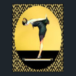 Cameo Art Deco Poster<br><div class="desc">Ik heb een oud beeld genomen en de oorspronkelijke achtergrond eruit gehaald en er een van mijn gemaakt in goud en zwart en met een kunstdecopatroon. Dit is een prachtig poster of een mooie afdruk voor je muur thuis of het kan gebruikt worden voor ambachtelijke doeleinden. Kies van het zijmenu...</div>