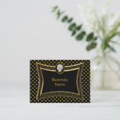 Cameo Black Gold Spot Elegant Business Visitekaartje (Staand voorkant)