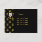 Cameo Black Gold Spot Elegant Business Visitekaartje (Achterkant)
