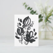 Cameo Bloom - Zwart-wit Briefkaart (Staand voorkant)