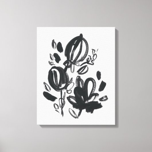 Cameo Bloom - Zwart-wit Canvas Afdruk (Voorkant)