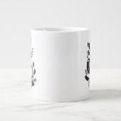 Cameo Bloom - Zwart-wit Grote Koffiekop (Voorkant)