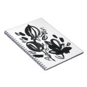 Cameo Bloom - Zwart-wit Notitieboek (Rechterzijde)