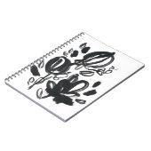 Cameo Bloom - Zwart-wit Notitieboek (Linkerzijde)