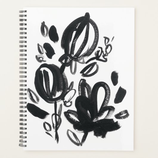 Cameo Bloom - Zwart-wit Planner (Voorkant)