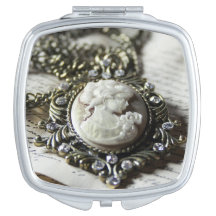 cameo Carving Compact Mirror