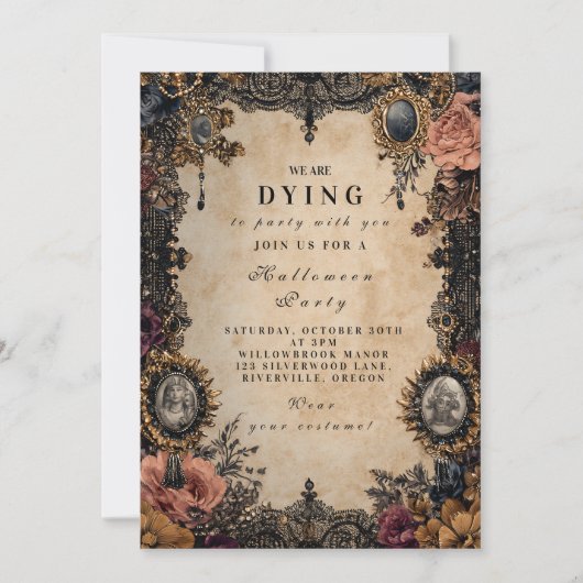  Cameo Gothic Halloween Kaart (Voorkant)