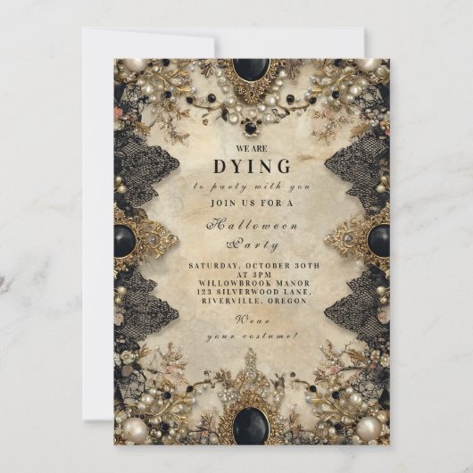 Cameo Gothic tijdens Halloween Kaart (Voorkant)