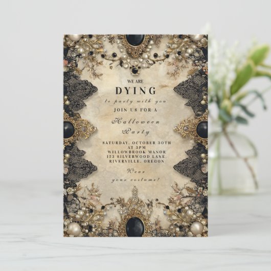 Cameo Gothic tijdens Halloween Kaart (Staand voorkant)