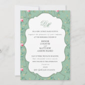 Cameo Green en Basil Green Rehearsal Dinner Kaart (Voorkant)