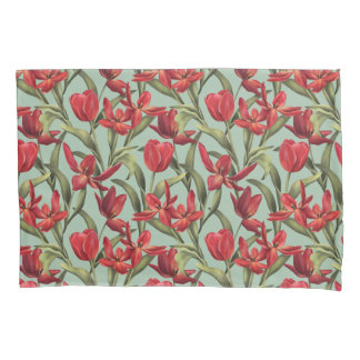 Cameo Green Waterverf Floral Pillow Hoesje Kussensloop