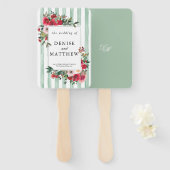 Cameo Green Wedding Invitation Handwaaier (Voorkant en achterkant)