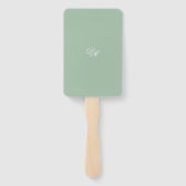 Cameo Green Wedding Invitation Handwaaier (Achterkant)