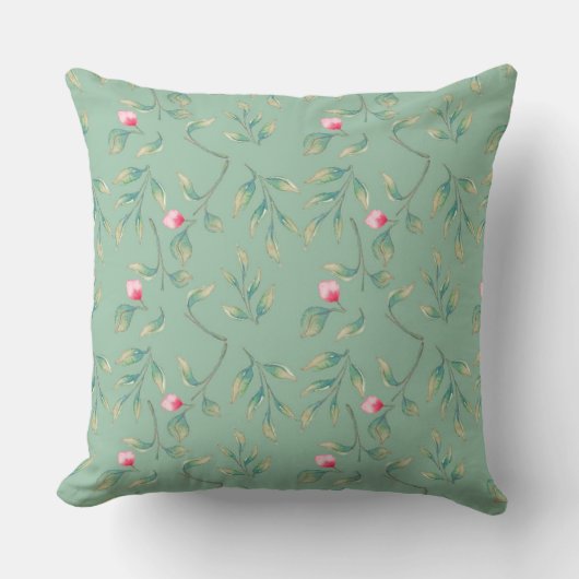Cameo Green Wedding Keepsake Throw Pillow Kussen (Voorkant)