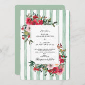 Cameo groene trouwuitnodiging kaart (Voorkant / Achterkant)