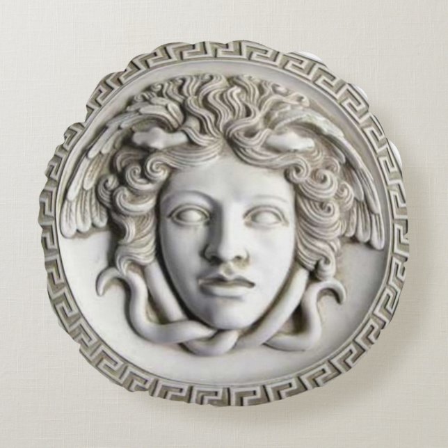 Cameo Medusa Rond Kussen (Voorkant)