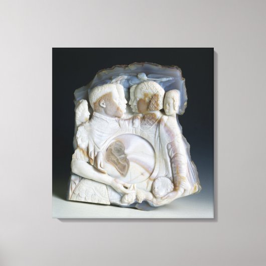 Cameo met Cosimo de Medici (1519-74) en zijn Canvas Afdruk (Voorkant)