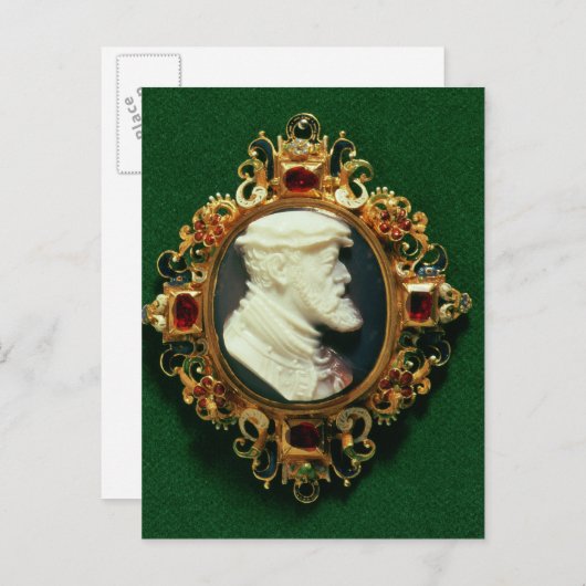 Cameo met het portret van Charles I van Spanje Briefkaart (Voorkant / Achterkant)