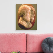 Cameo met Marcus Aurelius (121-180) en Luci Canvas Afdruk (Insitu (Woonkamer))