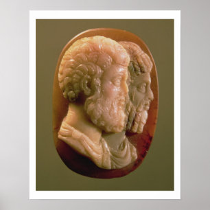 Cameo met Marcus Aurelius (121-180) en Luci Poster