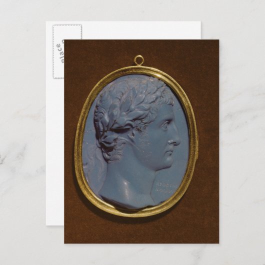 Cameo met profiel Tiberius Briefkaart (Voorkant / Achterkant)