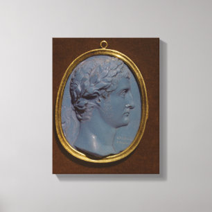 Cameo met profiel Tiberius Canvas Afdruk