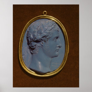 Cameo met profiel Tiberius Poster