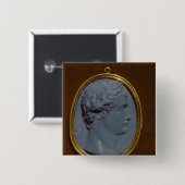 Cameo met profiel Tiberius Vierkante Button 5,1 Cm (Voorkant /achterkant)