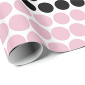 Cameo Pink en Black Polka Dot Cadeaupapier (Rol Hoek)